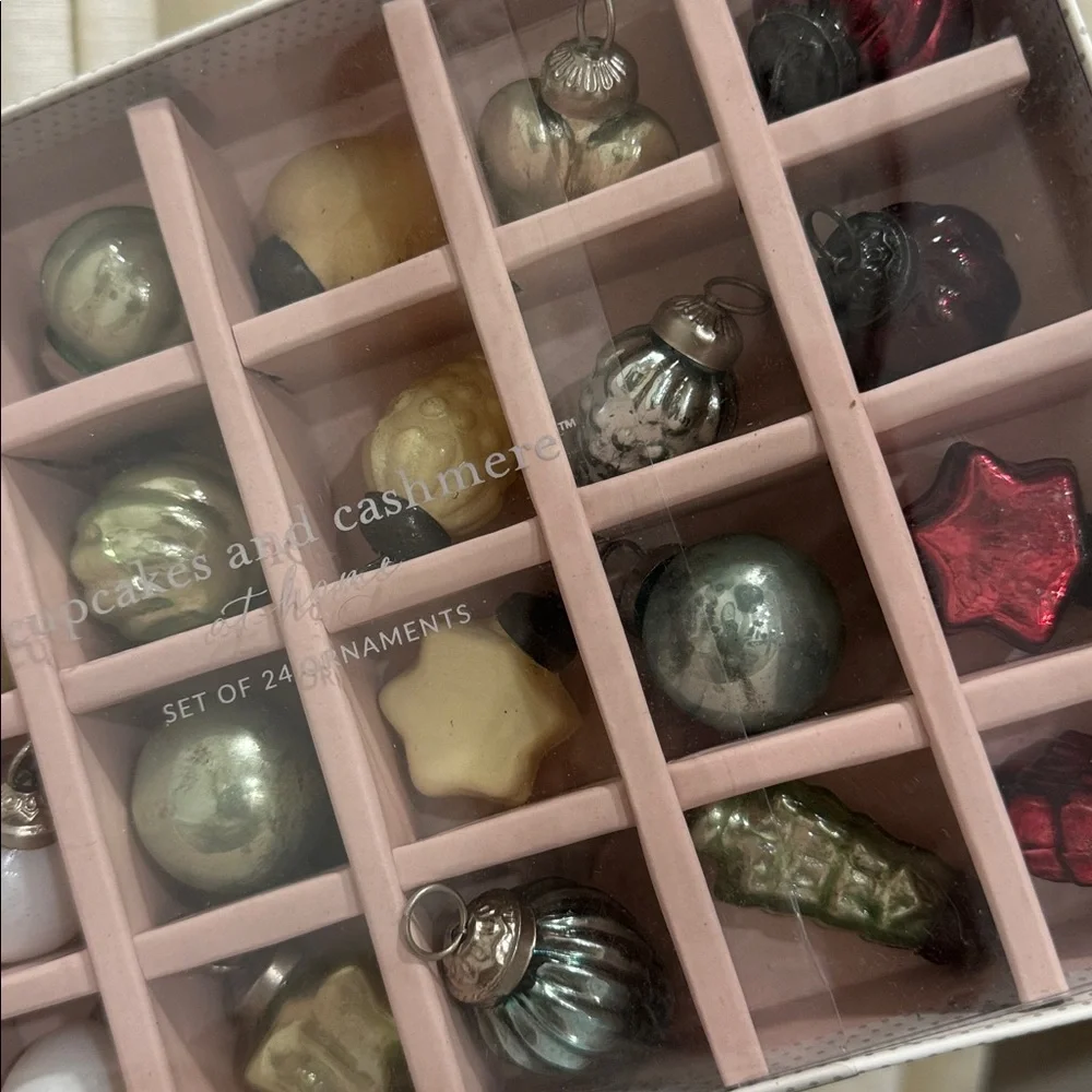 Cupcakes and Cashmere At Home Set Of 24 Christmas Ornaments